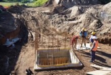 Trabajos de construcción de la red cloacal en Río Cuarto