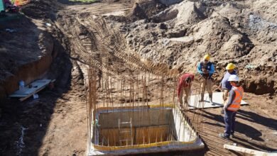 Trabajos de construcción de la red cloacal en Río Cuarto