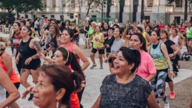 Imagen de personas bailando en el Parque Sarmiento