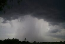 Tormentas en Tercero Arriba: Imagen de una tormenta en la región