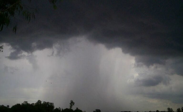 Tormentas en Tercero Arriba: Imagen de una tormenta en la región