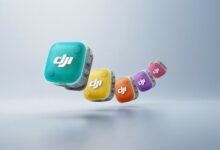 Imagen del DJI Mic Mini 2 con cubiertas de colores intercambiables