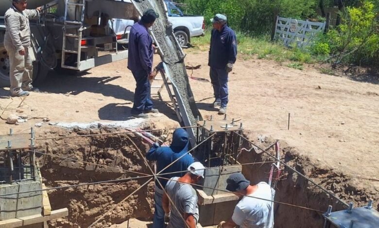 Imagen de la obra de refuerzo del sistema de agua potable en Paso Viejo