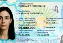 Imagen del nuevo DNI electrónico argentino