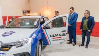 Agentes de las Guardias Locales durante el acto de lanzamiento en una de las localidades del norte provincial