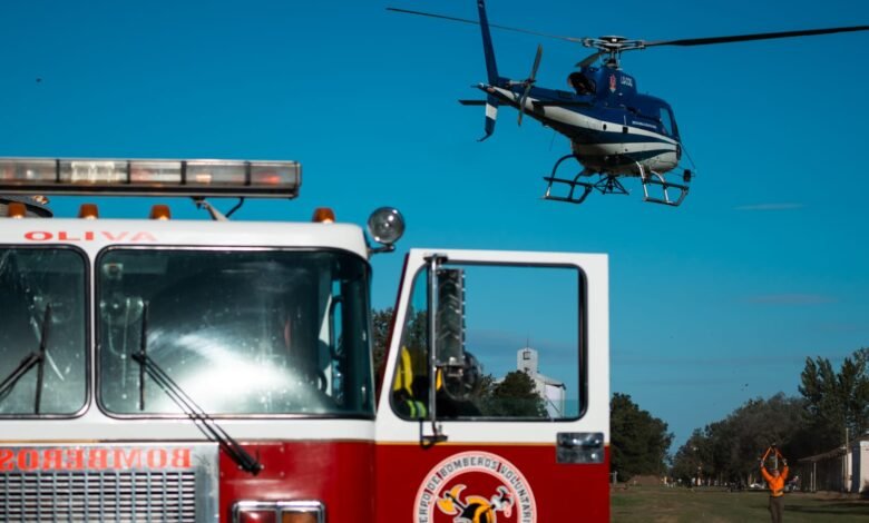 Simulacro de emergencia en Oliva