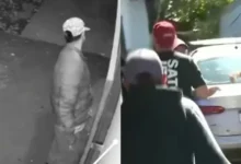 Una imagen de una persona detenida por la policía, con un titular que indica 'Acusado de acoso sexual en San Francisco Solano'