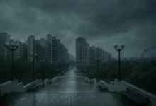 Imagen de tormenta en Córdoba con lluvia y viento