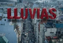 Imagen de un radar meteorológico mostrando la ubicación y movimiento de un sistema de lluvias