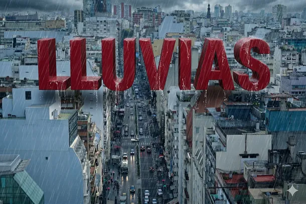 Imagen de un radar meteorológico mostrando la ubicación y movimiento de un sistema de lluvias