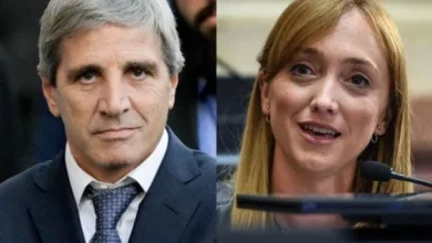 Luis Caputo y Anabel Fernández Sagasti en medio de la polémica por los créditos del Banco Nación