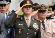 Carlos Presti, Ministro de Defensa, durante un acto conmemorativo