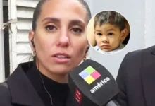 Cinthia Fernández en el lugar de los hechos del caso Ángel