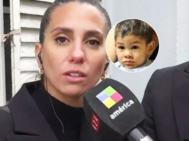 Cinthia Fernández en el lugar de los hechos del caso Ángel