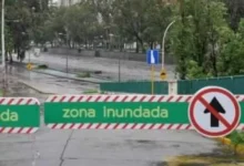 Imagen de la Costanera de Córdoba con agua acumulada