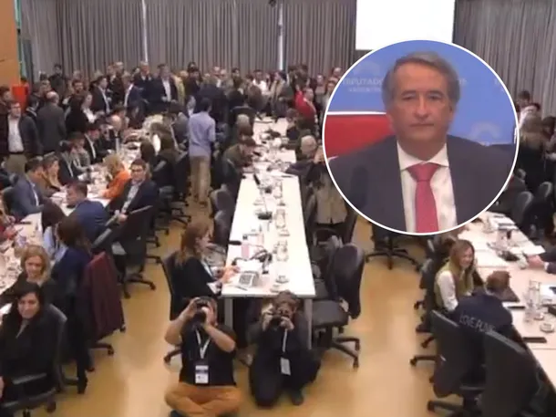 Nicolás Mayoraz en una sesión de Diputados