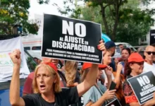 Imagen de una marcha de la comunidad de discapacidad