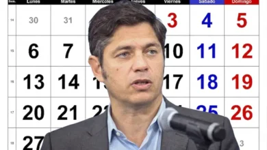 Imagen de un calendario con feriados marcados
