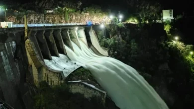 Imagen de un embalse en Córdoba después de las lluvias de Semana Santa
