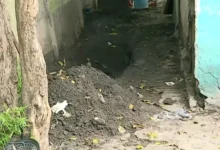 Imagen de una casa en San Francisco Solano donde se encontró el cuerpo de una mujer enterrada en el patio