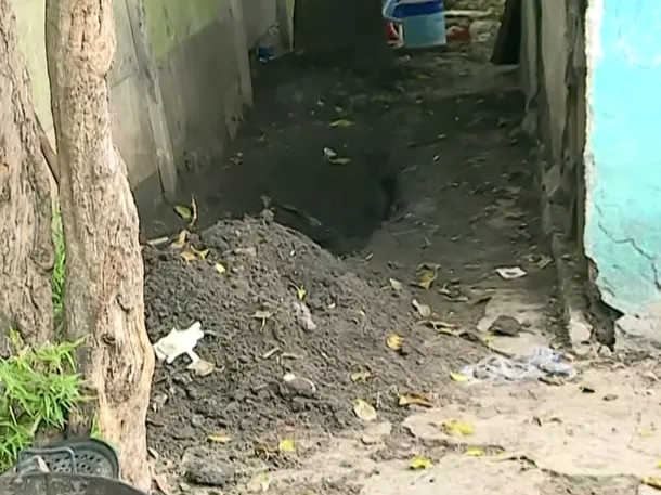 Imagen de una casa en San Francisco Solano donde se encontró el cuerpo de una mujer enterrada en el patio