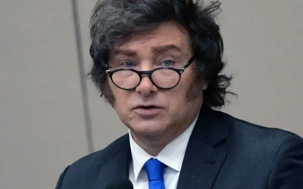 Javier Milei en una conferencia de prensa