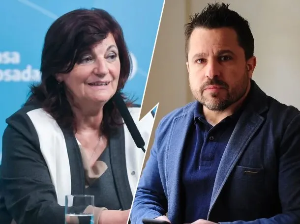 Martín Tetaz y Kelly Olmos en un debate sobre economía