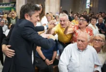 Kicillof en la misa en homenaje al Papa Francisco