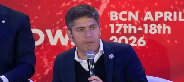 Axel Kicillof en España durante la Movilización Global Progresista