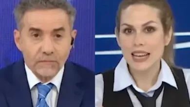 Luis Majul y Lilia Lemoine en un debate en vivo