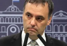 Manuel Adorni, jefe de Gabinete, en una reunión con referentes del oficialismo.