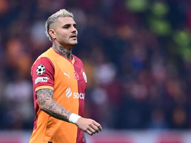 Mauro Icardi en acción con el Galatasaray