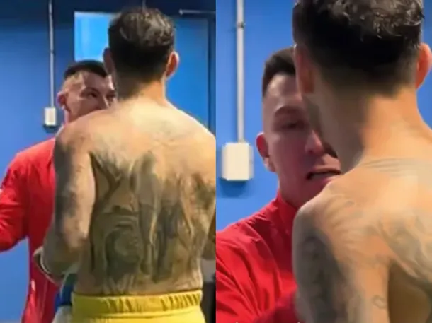 Leandro Paredes y Gary Medel intercambian camisetas en el estadio