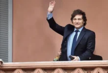 Marcela Pagano y Javier Milei en la Casa Rosada