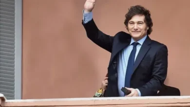 Marcela Pagano y Javier Milei en la Casa Rosada