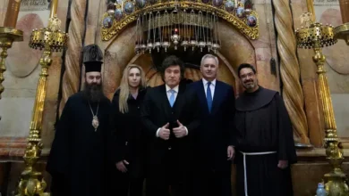 Javier Milei en Israel anunciando la reforma electoral