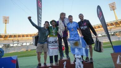 Imágenes de la Copa Mundial de Speedline Highline en el Estadio Mario Alberto Kempes