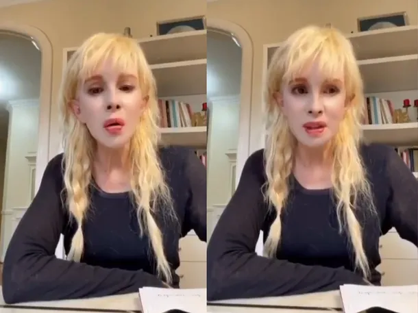 Nacha Guevara en una imagen de protesta