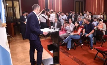 Periodistas protestando en la Casa Rosada