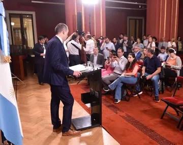 Periodistas protestando en la Casa Rosada
