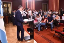 Periodistas protestando frente a la Casa Rosada