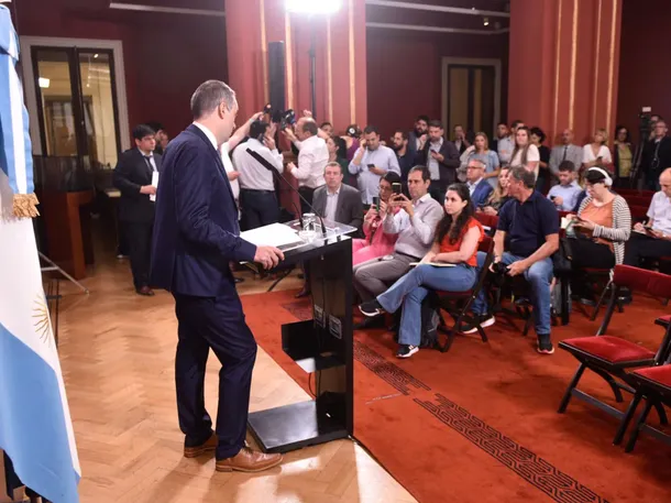 Periodistas protestando frente a la Casa Rosada