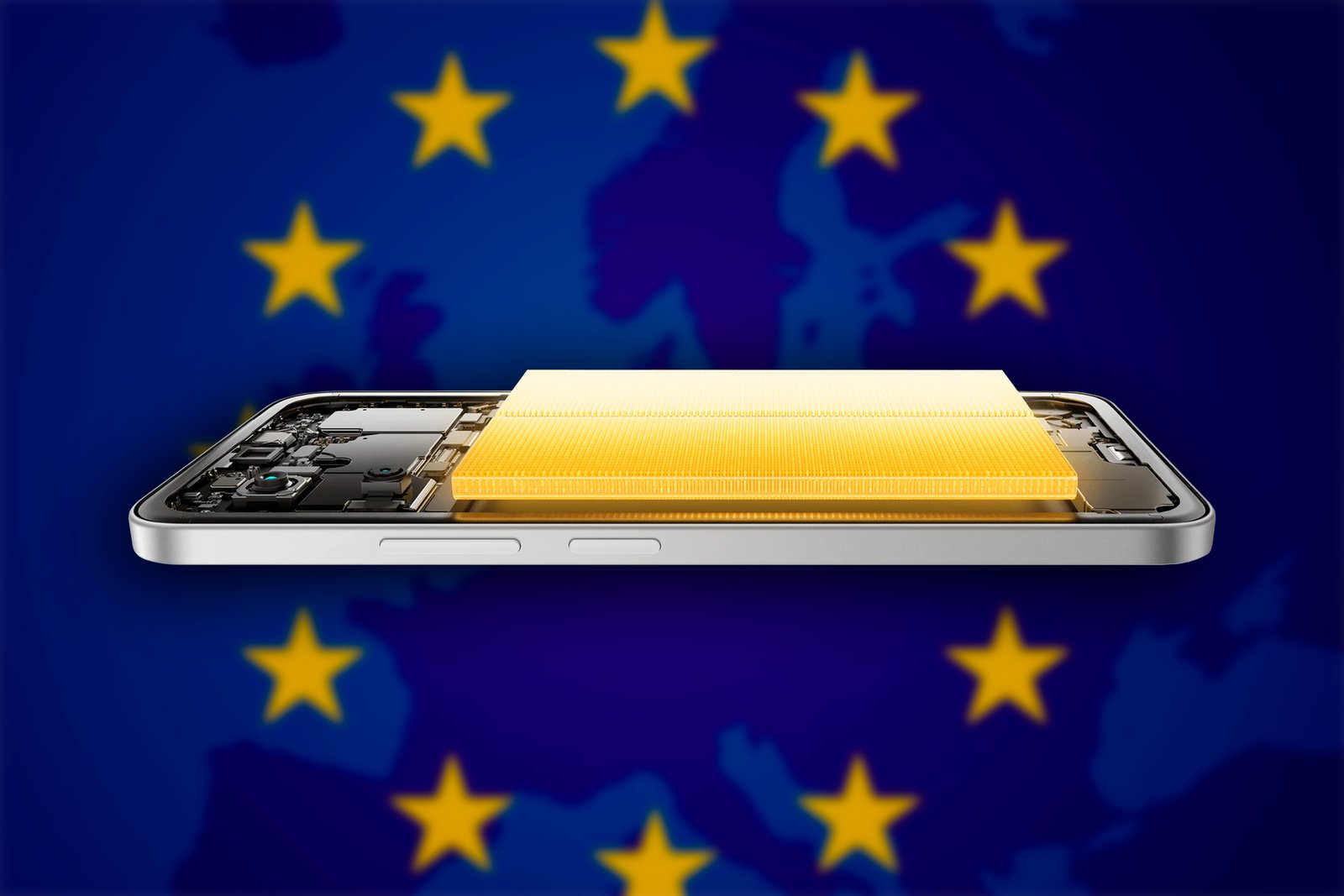 Imagen de un móvil con batería extraíble