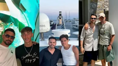 Imagen de un estadio de fútbol en Italia con un telón de fondo de luces de la ciudad