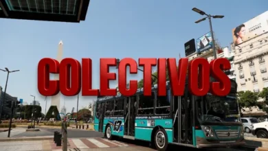 Imagen de un colectivo en la calle con un letrero que dice 'Paro de colectivos'