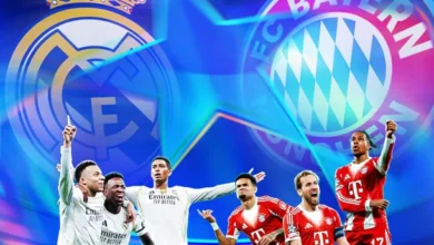 Imagen de los jugadores del Real Madrid y el Bayern Múnich en el campo