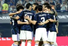 La Selección Argentina en entrenamiento