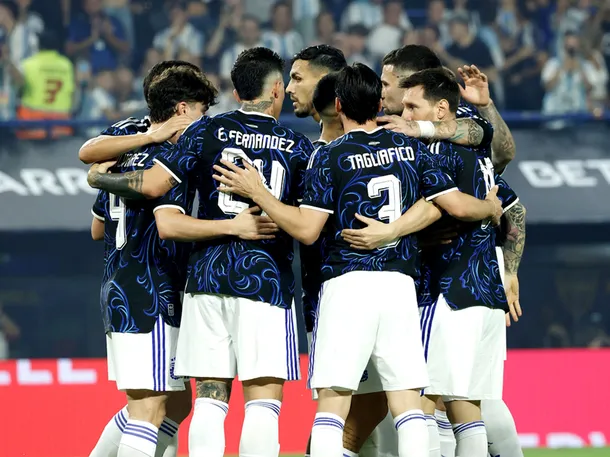 La Selección Argentina en entrenamiento
