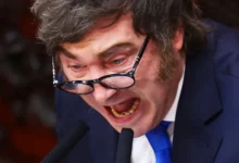 Javier Milei en una conferencia de prensa