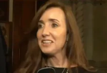 Victoria Villarruel en una conferencia de prensa